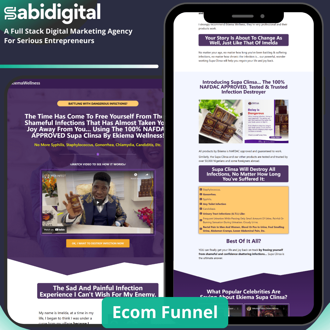 Ecom funnel - supa cleansa